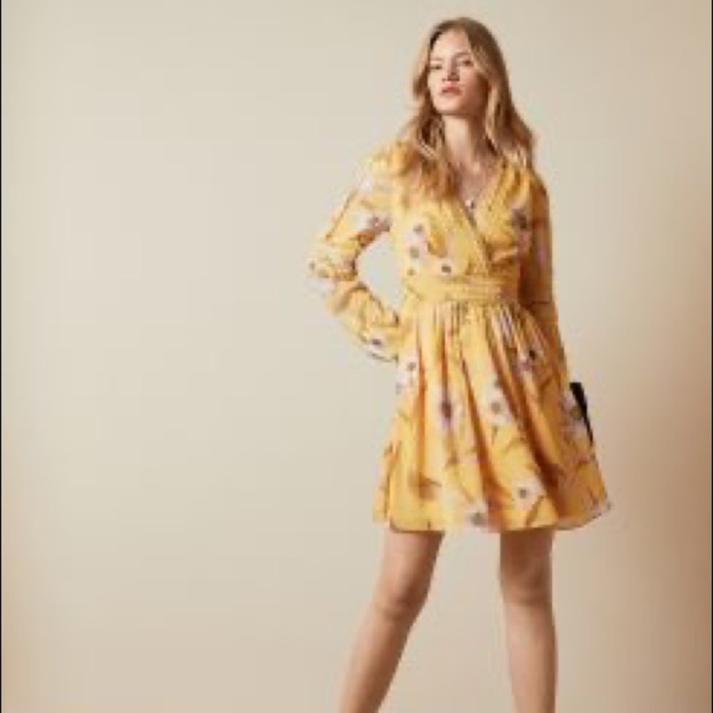 Ted Baker Cabana long sleeve mini dress